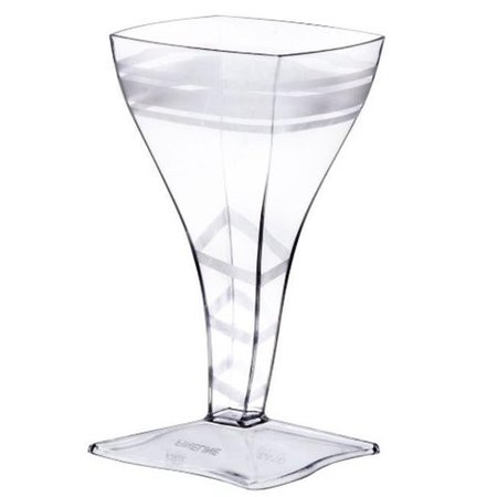 FINELINE SETTINGS Fineline Settings 6410-CL Tiny Square Wine Glass- 2 Oz. 6410-CL